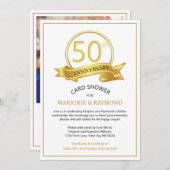 Photo 50th Anniversary Card Shower Invitation (Devant / Derrière)