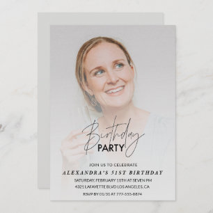 Photo 51e anniversaire invitation Birthday Party G