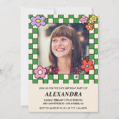 Photo 54e anniversaire invitation Retro Super Flor (Devant)