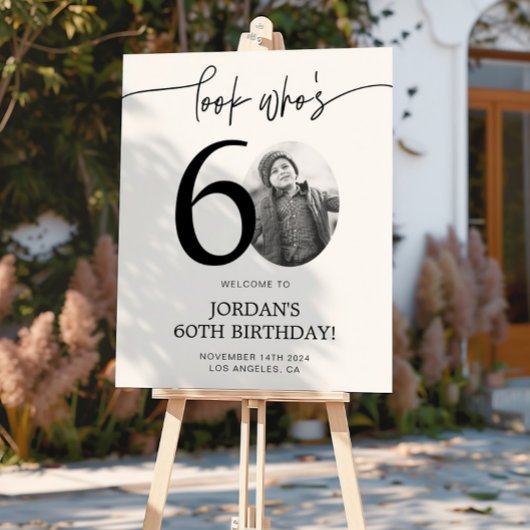 Photo 60e Affiche de bienvenue d'anniversaire | Re