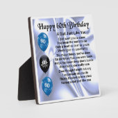 Photo 60e anniversaire Papa Poem Plaque (Recto)