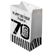 photo 70 dans les 0 sacs blancs noirs de cadeau (Devant Angle)