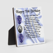 Photo 70e anniversaire Papa Poem Plaque (Recto)