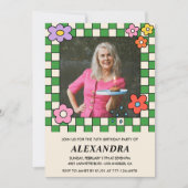 Photo 76e anniversaire invitation Retro Super Flor (Devant)