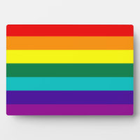 7 bandes Arc-en-ciel Plaque Gay pride