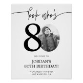 Photo 80th Birthday Affiche de bienvenue | Regarde (Devant)