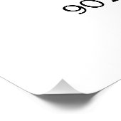 Photo 90e Affiche de bienvenue d'anniversaire | Re (Coin)