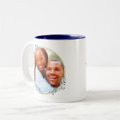 Photo à deux faces Cadre Floral Café Mug (Devant gauche)