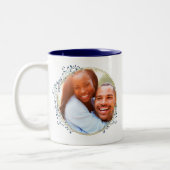 Photo à deux faces Cadre Floral Café Mug (Gauche)