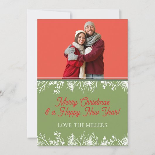 Photo À feuillage persistant moderne Invitation de (Dos)