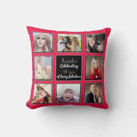 Photo à la mode Collage Coussin TOUT ÉVÉNEMENT Per (Recto)