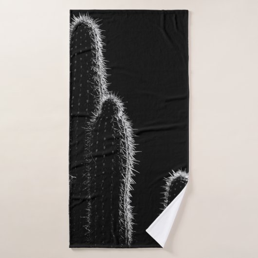 PHOTO À L'ÉCHELLE GRAPHIQUE DE CACTUS (Serviette de bain)