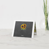 Photo à l'intérieur des tournesols rustiques merci (Dos)