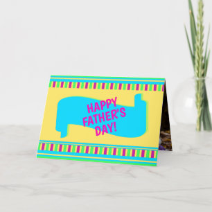 Photo à l'intérieur d'une carte de Fête des pères 