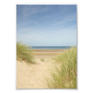 Photo À travers les dunes jusqu'à la mer, impression pho