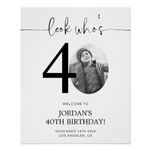 Photo Affiche de bienvenue de 40e anniversaire   R