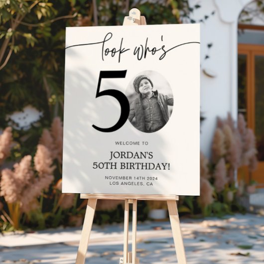 Photo Affiche de bienvenue de 50e anniversaire | R