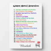 PHOTO AFFIRMATIONS PLAQUE PERSONNALISÉE (Devant)