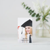 Photo Afstuderen Modern Simple Script Calling Card Contactkaartje (Staand voorkant)