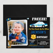 Photo Agent de police invitation K9 chien (Devant / Derrière)