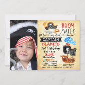 Photo Ahoy Pirate Invitation Anniversaire (Devant)
