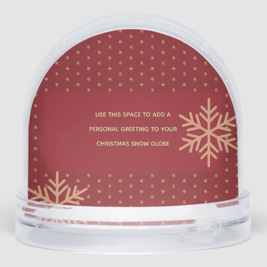 Photo Ajouter un message Globe neigeux (Arrière)