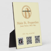 Photo Ajouter votre logo Social Media Scan Codes Plaque (Côté)