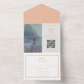 Photo All in One Wedding Invitation avec QR Code (À l'intérieur)