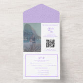 Photo All in One Wedding Invitation avec QR Code (À l'intérieur)