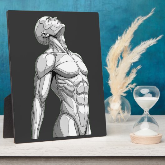 Photo Android Anatomy: Futuristic Cyborg Desktop Plaque (Côté)