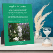 Photo Angel Dans Le Jardin Poème Plaque (Côté)