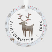 Photo Animaux + Année et aquarelle Reindeer Pastel (dos)