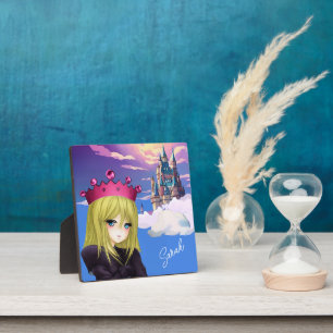Photo Anime Princesse avec Plaque de Château Flottante