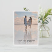 Photo Anniversaire Carte Élégante Moderne Épouse (Debout devant)