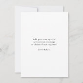 Photo Anniversaire Carte Élégante Moderne Épouse (Dos)