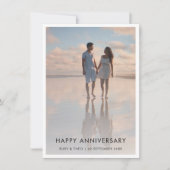 Photo Anniversaire Carte Élégante Moderne Épouse (Devant)