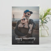 Photo Anniversaire | Carte moderne tendance design (Debout devant)