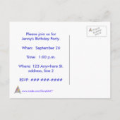 Photo Anniversaire Casquette Invitation Carte post (Dos)