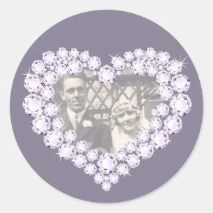 Photo Anniversaire de diamant stickers gris blanc