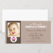 PHOTO ANNIVERSAIRE INVITATION :: cupcake 7L (Devant / Derrière)