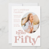 Photo Anniversaire Invitation pour elle | Cinquant (Devant)
