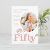 Photo Anniversaire Invitation pour elle | Cinquant (Debout devant)