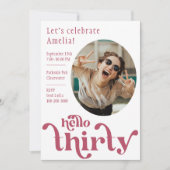 Photo Anniversaire Invitation pour elle | Trente (Devant)