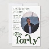 Photo Anniversaire Invitation pour lui | Quarante (Devant)