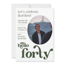Photo Anniversaire Invitation pour lui | Quarante