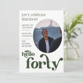 Photo Anniversaire Invitation pour lui | Quarante (Debout devant)