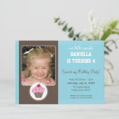 PHOTO ANNIVERSAIRE INVITATIONS :: cupcake 6L (Debout devant)