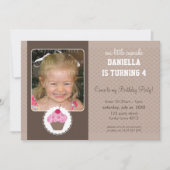 PHOTO ANNIVERSAIRE INVITATIONS :: cupcake 7L (Devant)