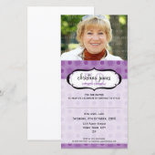 PHOTO ANNIVERSAIRE INVITATIONS :: délicieux 4 (Devant / Derrière)