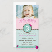 PHOTO ANNIVERSAIRE INVITATIONS :: ladybird 2P (Devant / Derrière)